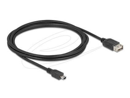 Delock USB 2.0 kabel USB typu Mini-B samec na EASY USB typu A samice 2 m, černý