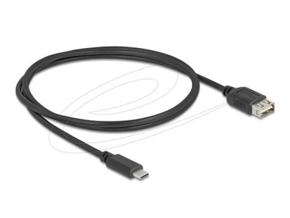 Delock USB 2.0 kabel USB Type-C samec na EASY USB Type-A samice 1 m, černý
