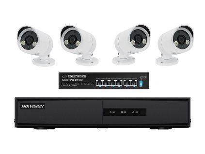 Kamerový set SAPRO, 4x kamery 2M, NVR, PoE switch