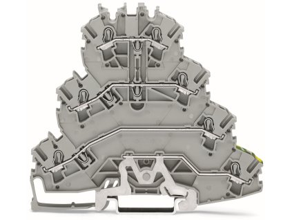 WAGO Svorka 2002-4127 Čtyřpatrová řadová 2,5 mm2, pro připojení motoru, šedá