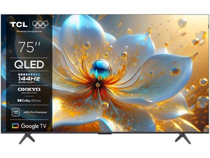 TCL 75T8C SMART TV 75" QLED/4K UHD/Direct LED/144Hz/4xHDMI/USB/LAN/GoogleTV