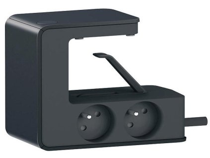 LEGRAND Přívod prodlužovací 1,5m 4zásuvka 4X2P+E 2xUSB klips IP20 černá