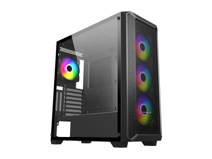 FSP CMT591A/Midi Tower/Transpar./Černá