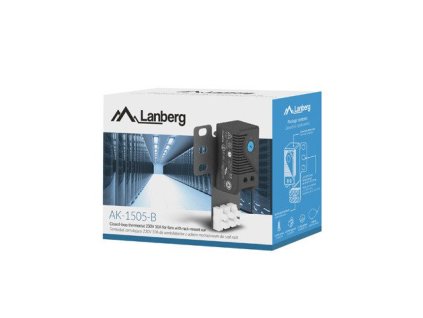 LANBERG CLOSED-LOOP THERMOSTAT 10A FOR RACK CABINETS WITH 19" EAR AND TERMINAL BLOCK BLACK
