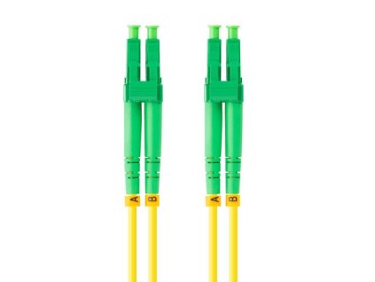 LANBERG optický patch cord SM LC/APC-LC/APC duplex 1m LSZH G657A1 průměr 3mm, barva žlutá