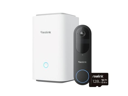 REOLINK bezpečnostní video zvonek D340B + Hub 1 + 128GB microSD