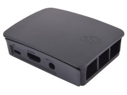 Kryt Raspberry černý pro Raspberry Pi model B+, Rpi 2 B, Rpi 3 B, Rpi 3 B+