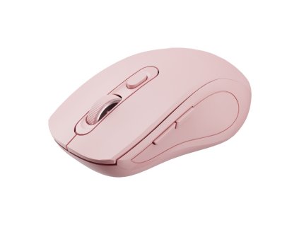 C-TECH myš Dual mode WLM-12PK, bezdrátová, 1600DPI, 6 tlačítek, růžová, USB nano receiver