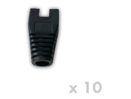 DATACOM Návlek pro plug RJ45 s výřezem černý (10ks)