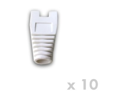 DATACOM Návlek pro plug RJ45 s výřezem bílý (10ks)
