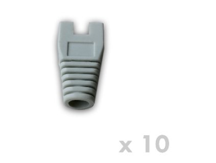 DATACOM Návlek pro plug RJ45 s výřezem šedý (10ks)