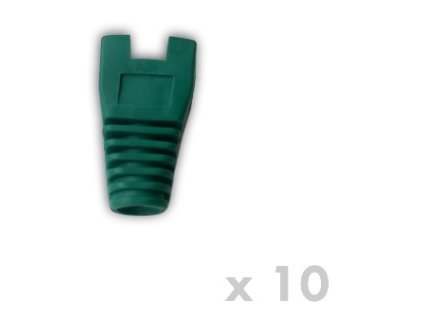 DATACOM Návlek pro plug RJ45 s výřezem zelený (10ks)