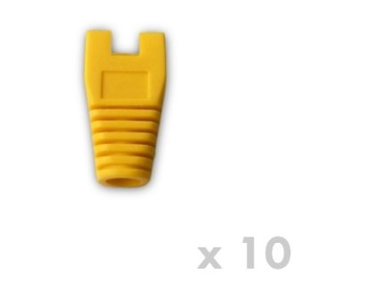 DATACOM Návlek pro plug RJ45 s výřezem žlutý (10ks)