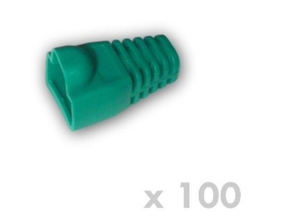 DATACOM Návlek pro plug RJ45 s bublinou zelený (100ks)