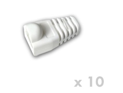 DATACOM Návlek pro plug RJ45 s bublinou bílý (10ks)
