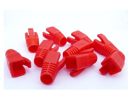 DATACOM Návlek pro plug RJ45 (CAT6A,CAT7) červený (10ks)