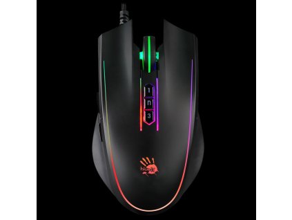 A4tech Bloody Podsvícená herní myš P81S Activated, 8000 DPI, USB, Core 3, černá