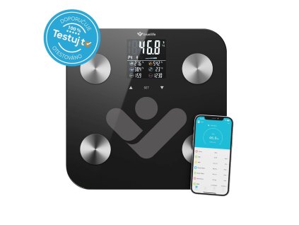 TrueLife FitScale W6 BT - Bioelektrická impedanční bluetooth váha - černá