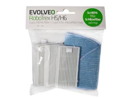 EVOLVEO RoboTrex H5, H6, příslušenství (HEPA filtr, mop z mikrovlákna)
