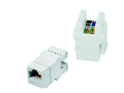 DATACOM Keystone RJ45 UTP CAT6 (DUAL) SLIM bílý