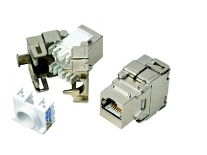 DATACOM Keystone RJ45 STP CAT5E samořezný SILVER