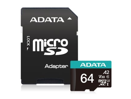 ADATA V30S/micro SDXC/64GB/UHS-I U3 / Class 10/+ Adaptér
