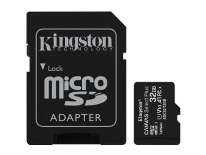 Kingston 32GB microSDHC Canvas Select Plus A1 CL10 100MB/s + adapter