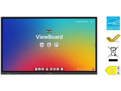 Viewsonic IFP7534 75" 4K 3840x2160/TFT/450cd/8ms/4xHDMI/VGA/DP/RS232/OPS/5xUSB/2xUSB-C/2xRJ45/Repso/VESA/Android 14