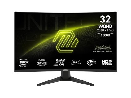 MSI MAG 321CQF E18 Gaming monitor 31,5" Rapid VA zakřivený /2560 x 1440/180Hz/0,5ms/2xHDMI/DP/černá