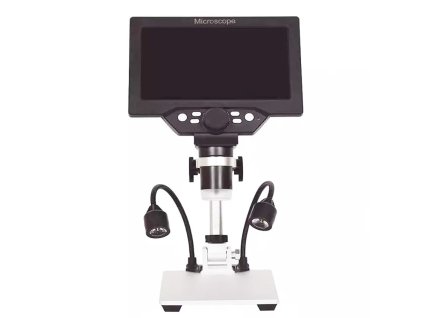 W-Star Digitální Mikroskop LCD 7”, baterie DM1200xLCDB přísvit, stojan, černá, CZ menu