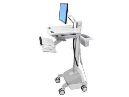 ERGOTRON StyleView® Cart with LCD Arm, Powered, pojízdný vozík s napájením, rameno pro LCD, kláv.