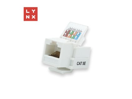 LYNX keystone UTP Cat5e, samozařevácí, 90 stp., bílý