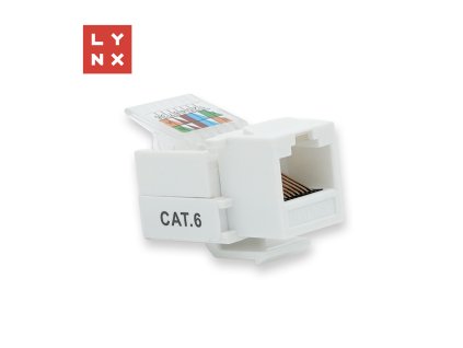 LYNX keystone UTP Cat6, samozařezávací, 90stp., bílý