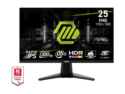 MSI MAG/255XF/24,5''/IPS/FHD/300Hz/0,5ms/Černá/3R