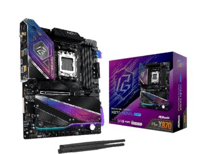 ASRock MB Sc AM5 X870 NOVA WIFI, AMD X870, 4xDDR5, 1xHDMI, 2xUSB4, WI-FI