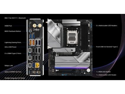 ASROCK X870 LIVEMIXER WIFI (AM5, amd X870, 4xDDR5 8000MHz, PCIe 5.0, WIFI, ATX)