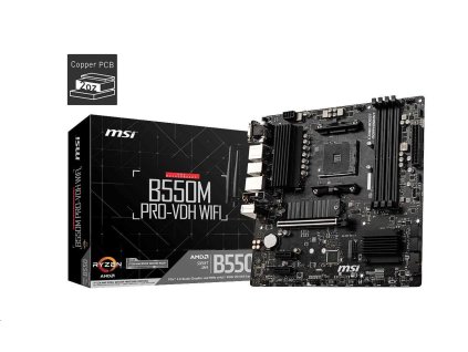 BAZAR - MSI MB Sc AM4 B550M PRO-VDH WIFI, AMD B550, 4xDDR4, VGA, mATX - Po opravě (Bez příšlušenství)