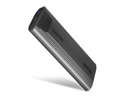 AXAGON EEM2-GTS2, USB-C 10Gbps - M.2 NVMe & SATA SSD kovový THIN box, bezšroubkový