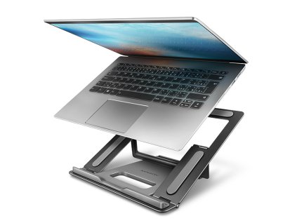 AXAGON STND-L, kovový stojan pro notebooky 10''-17.3'', 4 nastavitelné výšky, šedý