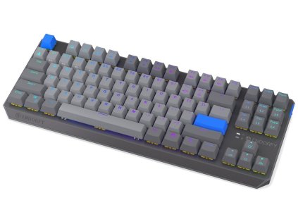Endorfy Thock V2 TKL Wireless Klávesnice,herní,bezdrátová,mechanická,Endorfy Yellow,US layout,TKL,ARGB,hliník.,BT,2,4GHz USB,šedá