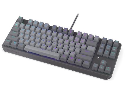 Endorfy Thock V2 TKL Klávesnice, herní, drátová, mechanická, Endorfy Red, US layout, TKL, ARGB, hliníková konstrukce, USB, šedá