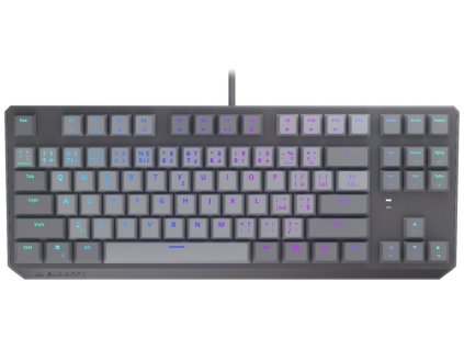 Endorfy Thock V2 TKL Klávesnice, herní, drátová, mechanická, Endorfy Red,CZ/SK layout, TKL, ARGB, hliníková konstrukce, USB, šedá
