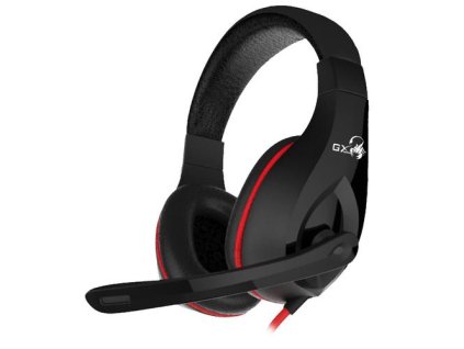 GENIUS sluchátka s mikrofonem HS-G560 GX Gaming, black-red, 3,5"jack
