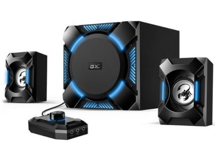 GENIUS repro SW-G2.1 1200 herní, 2.1, 36W, modré podsvícení, černé gaming