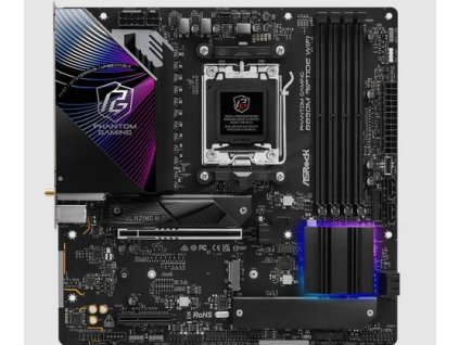 ASROCK B850M RIPTIDE WIFI (AM5, amd B850, 4xDDR5, PCIE 5.0, HDMI+DPort, 4xSATA3 +3xM.2, USB3.2 G2, GLAN 2,5G, mATX)