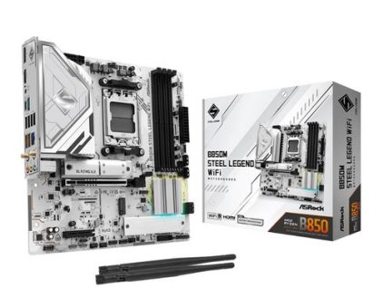 ASROCK B850M STEEL LEGEND WIFI (AM5, amd B850, 4xDDR5, PCIE 5.0, HDMI, 4xSATA3 +2xM.2, USB3.2 G2, GLAN 2,5G, mATX)