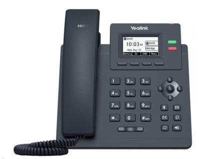 Yealink SIP-T31 IP telefon, 2,3" 132x64 grafický, 2x RJ45 10/100, 2x SIP, s adaptérem