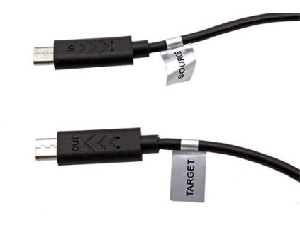 Kabel PremiumCord microUSB - microUSB M/M OTG 0,3m, černý