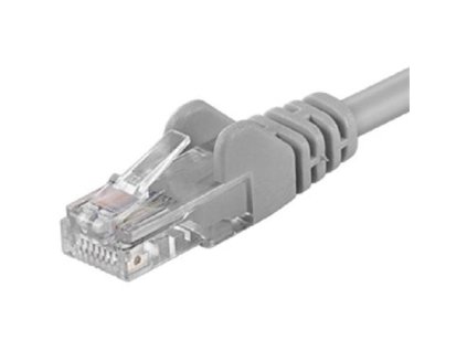 PremiumCord Patch kabel UTP RJ45-RJ45 CAT6 1m šedá