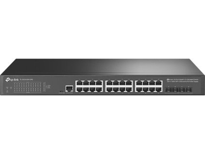 TP-Link TL-SG3428X-UPS JetStream L2 Switch 24x GElan 4x10GE SFP+ a záložním UPS napájením